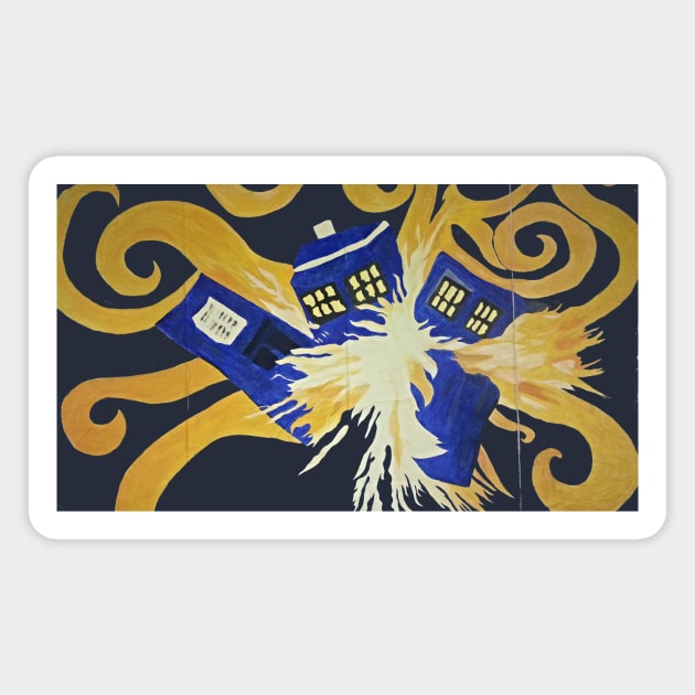 Exploding Tardis Magnet by BarbwireCowgirl